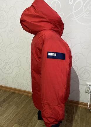 Стильная красная подростковая детская куртка пуффер5 фото