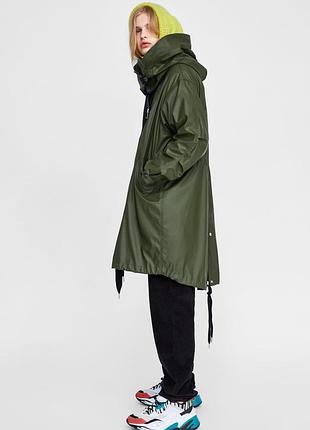 Парка zara з утеплювачем хакі