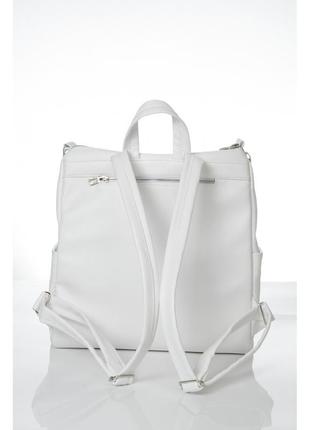 Жіночий рюкзак білий екошкіра7 фото