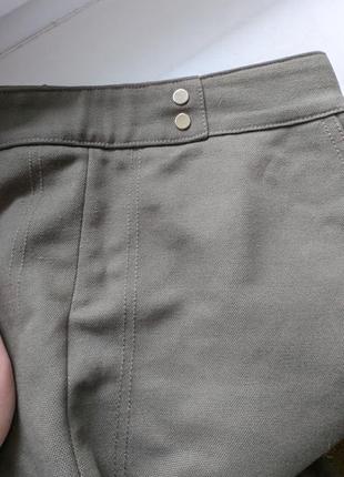 Мини юбка хаки, с карманами4 фото
