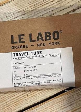 Le labo santal 33 travel tube 3 шт по 10 мл