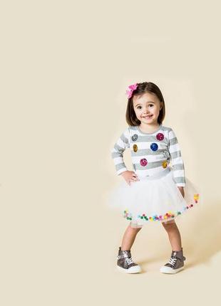 Спідниця-пачка фатин "кольорові кульки" з кульками на рік рік minoti