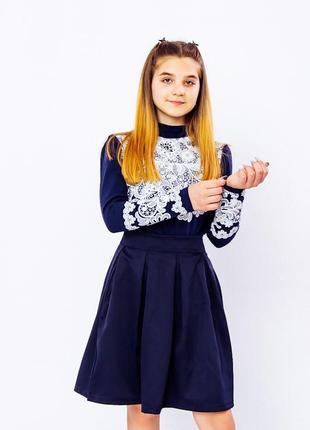 Шкільна блуза для дівчинки "візерунок", носи своє, 130 грн1 фото