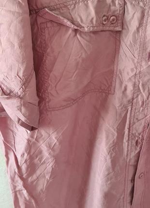 Шикарная шелковая блуза, цвет пыльная роза, винтаж4 фото