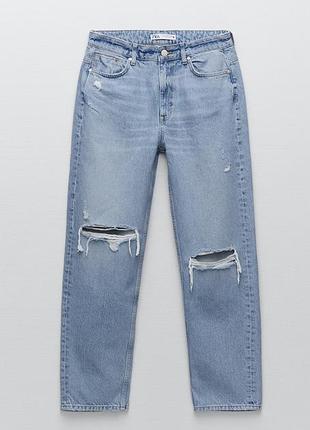 Женские джинсы zara свободного кроя 38