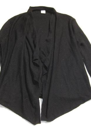 10-12 лет, 146-152, чёрная базовая кофта кардиган девочке можно в школу2 фото