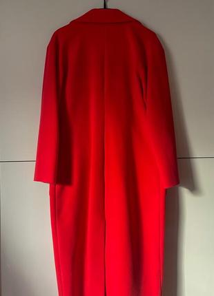 Пальто красное шерсть2 фото