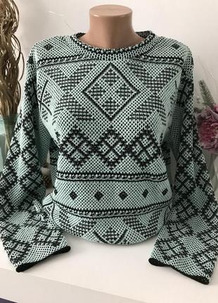Джемпер в этно стиле весенний трикотажный свитеров4 фото