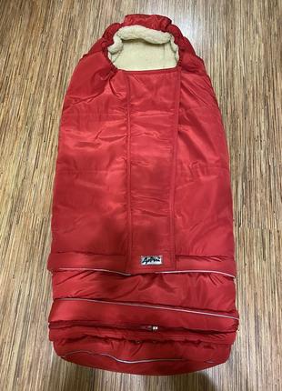 Конверт на овчине в коляску санки