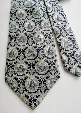 Шелковый шикарный галстук gianfranko ferre,100% шёлк, италия6 фото