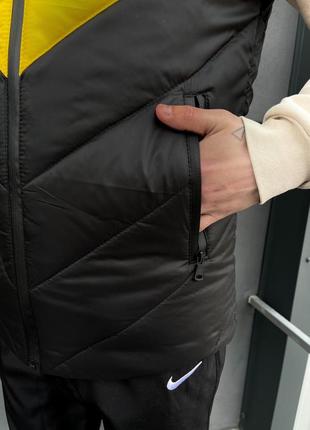 Комплект 'clip' nike жилетка жовто-чорна / штани president + барсетка в подарунок2 фото