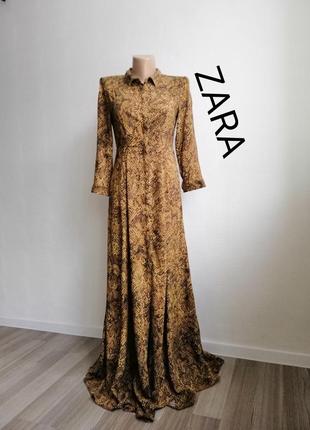 Платье длинное zara, 100% вискоза, р. s,26,xs,8,101 фото