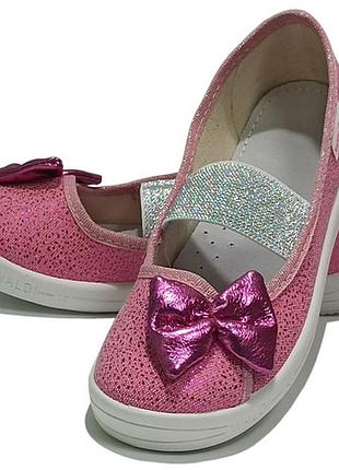 Тапочки капчики валді waldi вероніка рожевий бант сменки садок дівчинці дивчинки