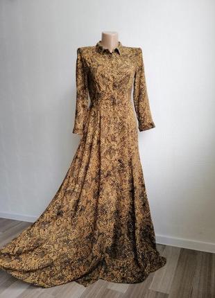 Платье длинное zara, 100% вискоза, р. s,26,xs,8,103 фото