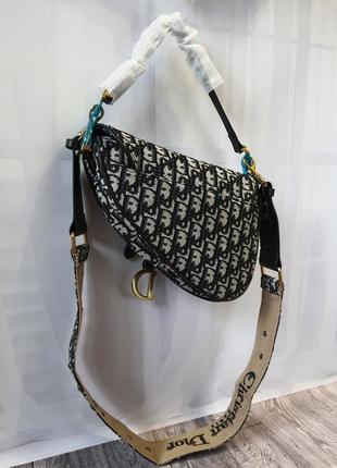 Saddle брендовий шикарна жакардова сумочка трендова модель елегантна жіноча сумка картата