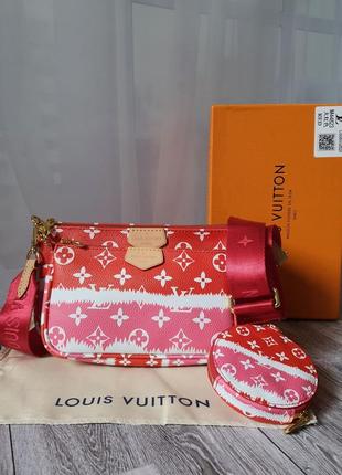 Multi pochette red стильная брендовая красная сумочка жіноча модна червона сумочка відомий бренд