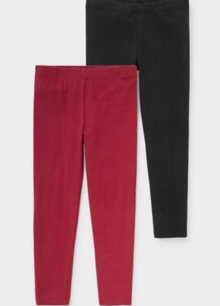 Легінси лосини для дівчинки набір 2 шт c&a німеччина