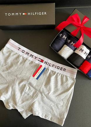 Мужские трусы tommy hilfiger набор 5 штук комплект с коробкой подарок на 14 февраля