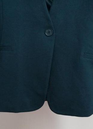 Пиджак жакет темно-зелёный цвет3 фото