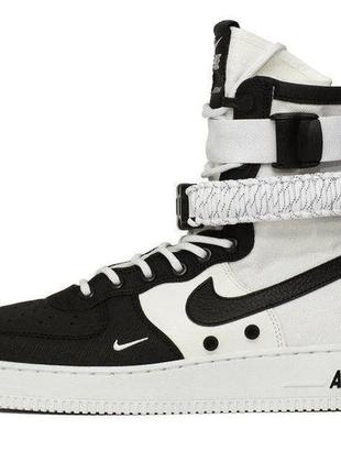 Кроссовки мужские nike air force 1 sf special field, белые / черные (найк аир форс спешиал филд)