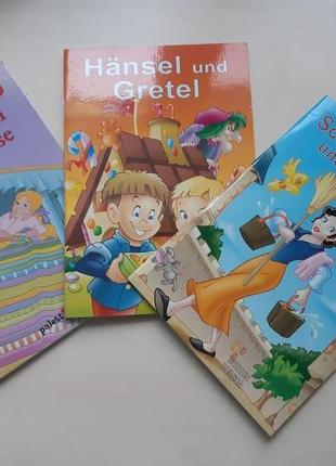 3 книжки німецькою "принцеса на горошині ,хэнзель і грэтель і білосніжка"