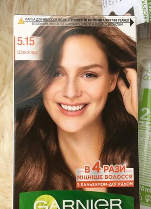 Garnier color naturals 5.15 шоколад шоколадный стойкая крем краска для волос гарниер3 фото