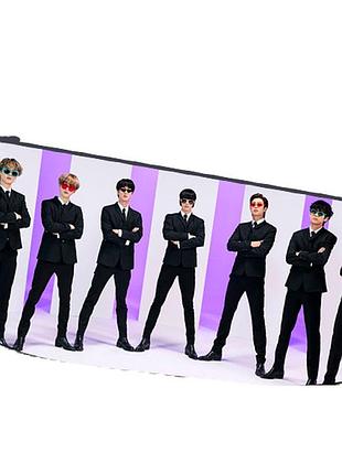Пенал шкільний bts бт21 bt21 bangtan boys бтс двосторонній 22х11 см (pn_0054)