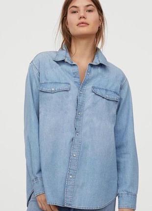 Джинсова сорочка базова zara