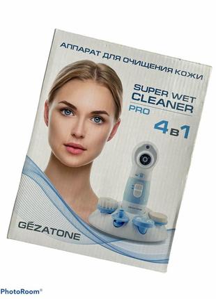 Gezatone косметичний прилад для вмивання gezatone super wet cleaner pro1 фото