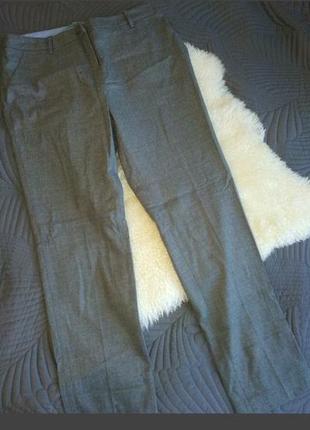 Шерсть шерстяные 100 серые тепленькие брюки брючки классика