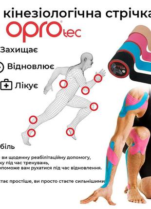 Кинезиологический тейп oprotec kinesiology tape beige (tec57544) 5cм*5м5 фото