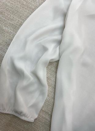 Блузка с бантиком белая блузка оверсайз4 фото