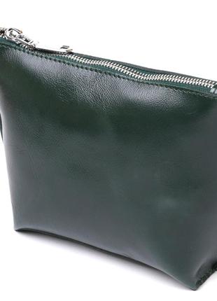 Практична шкіряна сумочка для жінок shvigel 16411 зелений