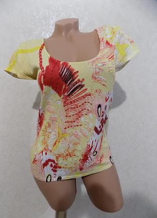 Футболка шовкова ошатна з биссером і паєтками розмір 46