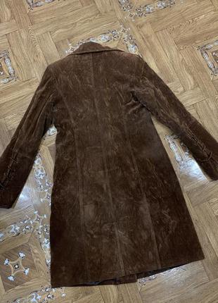 Пальто ,коричневе пальто ,замшеве пальто ,пальто велюр4 фото