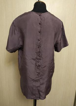 Шелковая блуза с пуговицами сзади6 фото