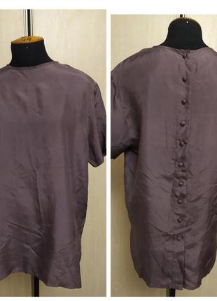 Шелковая блуза с пуговицами сзади
