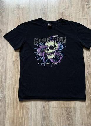 Мужская хлопковая футболка с принтом черепа gildan