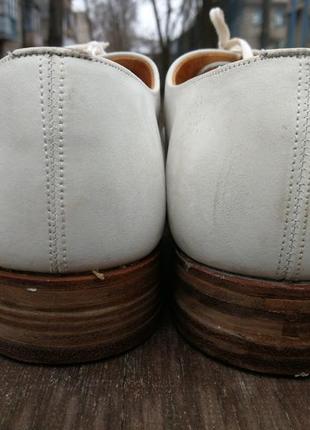 Мужские классические голубые белые туфли оксфорды sanders & sanders england7 фото