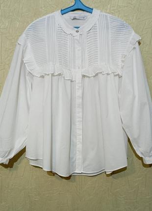 Белая блуза с длинными рукавами.5 фото