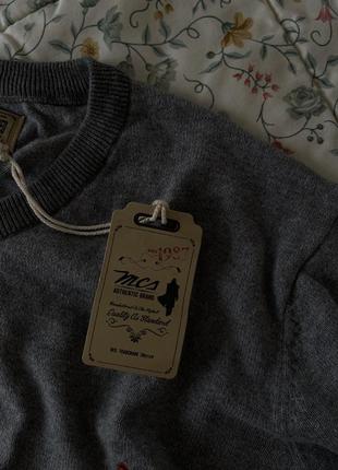 Базовий,брендовий,сірий светр mcs3 фото