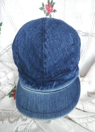 Супер кепка синий джинс,100%коттон,р.57-59см.