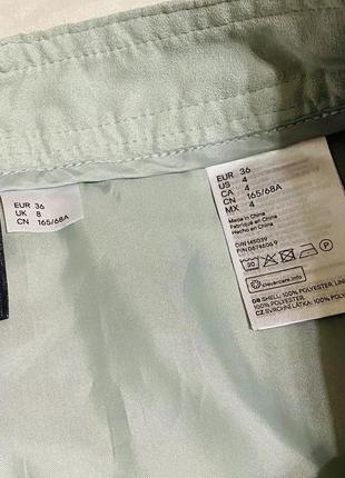 Замшевая мини юбка мятного цвета h&m3 фото