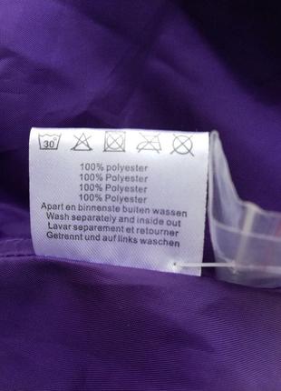 Фиолетовая мягкая куртка ветровка дождевик непромокайка 6-9 месяцев2 фото