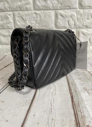 Шкіряна сумочка з пташками в стилі pinko стьогана чорна італія 🇮🇹8 фото