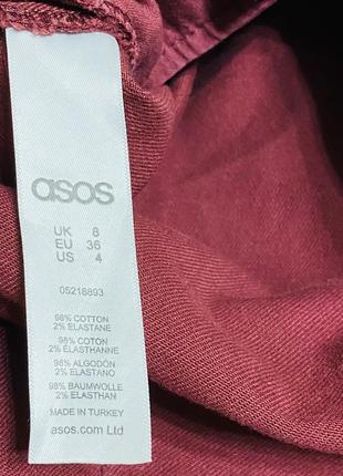 Бордовая джинсовая юбка asos denim5 фото