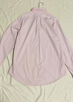 Розовая рубашка в полоску ralph lauren3 фото