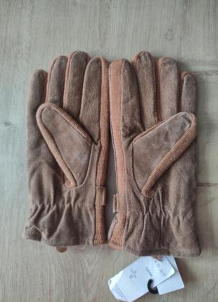 Женские замшевые перчатки thinsulate, германия, р.7/8.3 фото