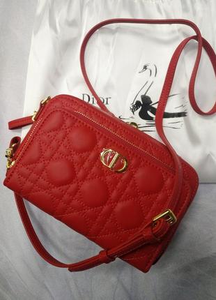 Сумка шкіряна крос боді в стилі christian dior 🍒