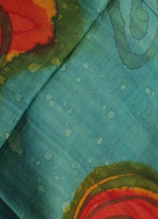 Индийский платок. тонкий шёлк . батик.3 фото